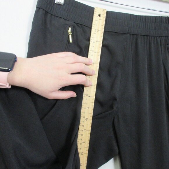 Springfield Pull on Pants Women EU 38 S Black Trousers Casual Zipped Pockets 158 - Picture 6 of 8